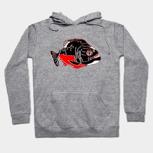 Piranha Fish Predator Amazon Wildlife Teeth Carnivore black Hoodie